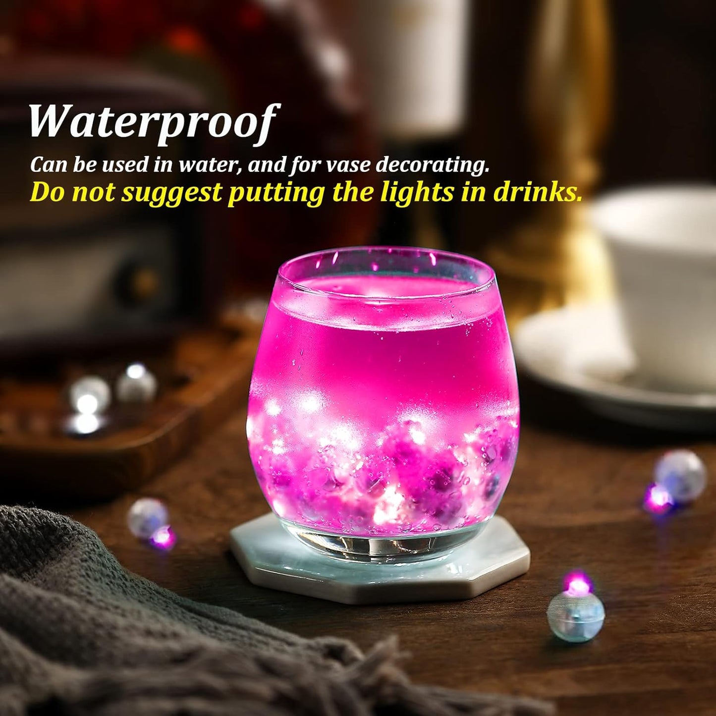 50PCs Mini Led Lights, Flash Led Balloons Light for Neon Party Lights, Paper Lanterns, Easter Eggs, Birthday Party, Wedding, Halloween, Christmas Decoration (Blinking Pink)