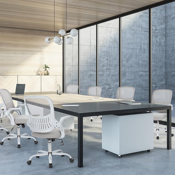 Sweetcrispy Office Computer Desk Chair, Ergonomic Mid-Back Mesh Rolling Work - Image 7