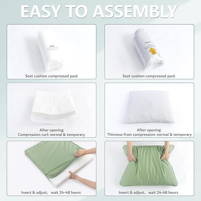22x22 Inch Patio Chair Cushions Set of 4, Outdoor Furniture Cushions - Image 8