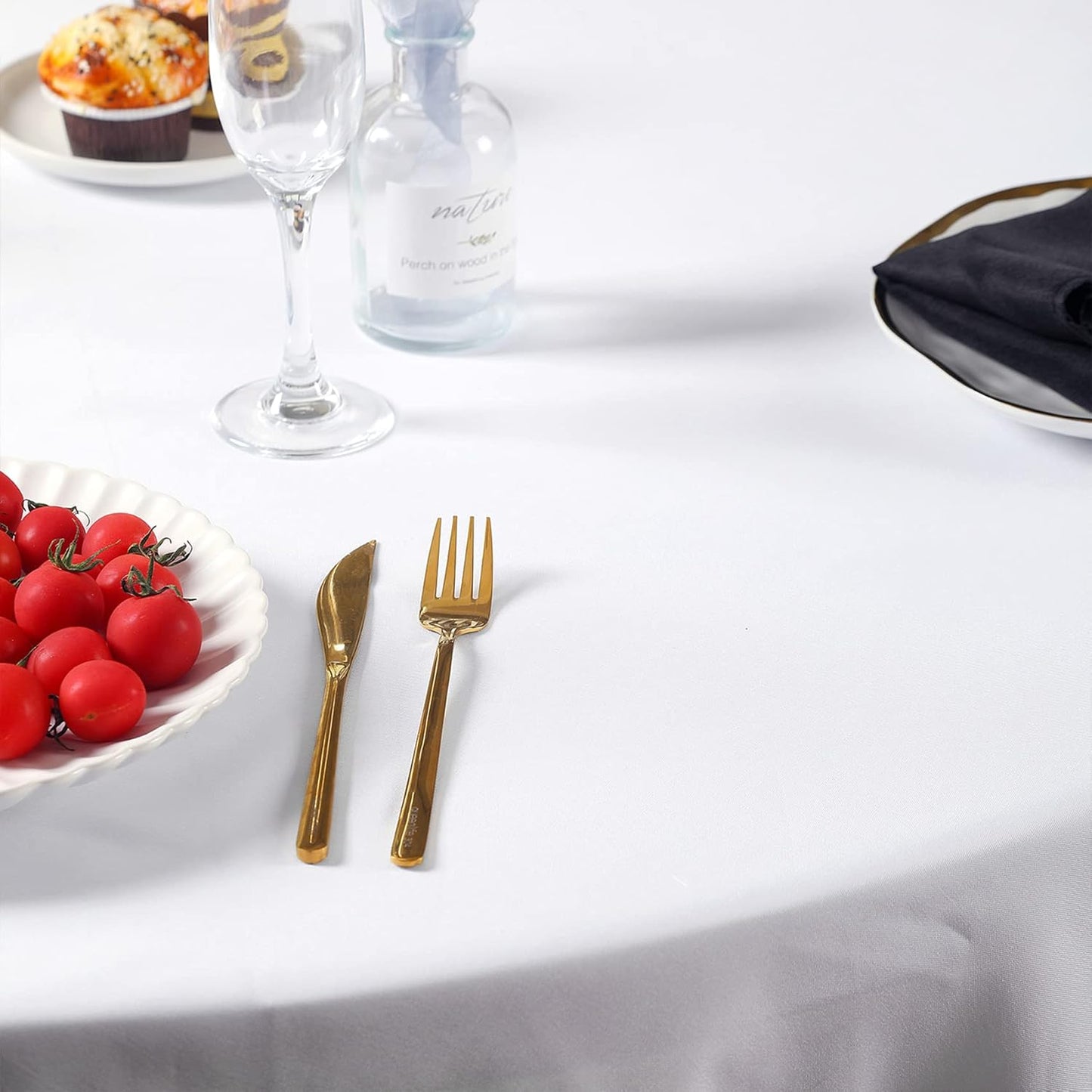 Rectangle Tablecloth 60x120 inch Washable Polyester Fabric Table Cloth for Wedding Party Dining Banquet Decoration(12 Pack 60x120, White)