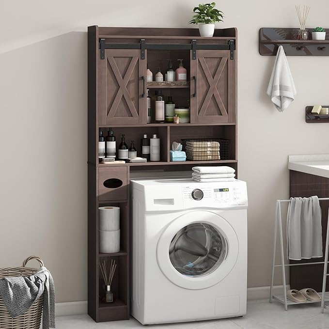 Vabches Over The Toilet Storage Cabinet, Farmhouse Storage Cabinet Over Toilet - Image 7