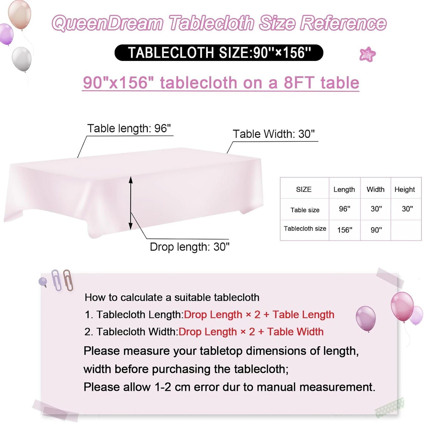 QueenDream Tablecloth 90x156 Rectangle Sequin Tablecloth White Iridescent Wedding Table Linens Glitter Birthday Bridal Party Indoor Outdoor Decorations