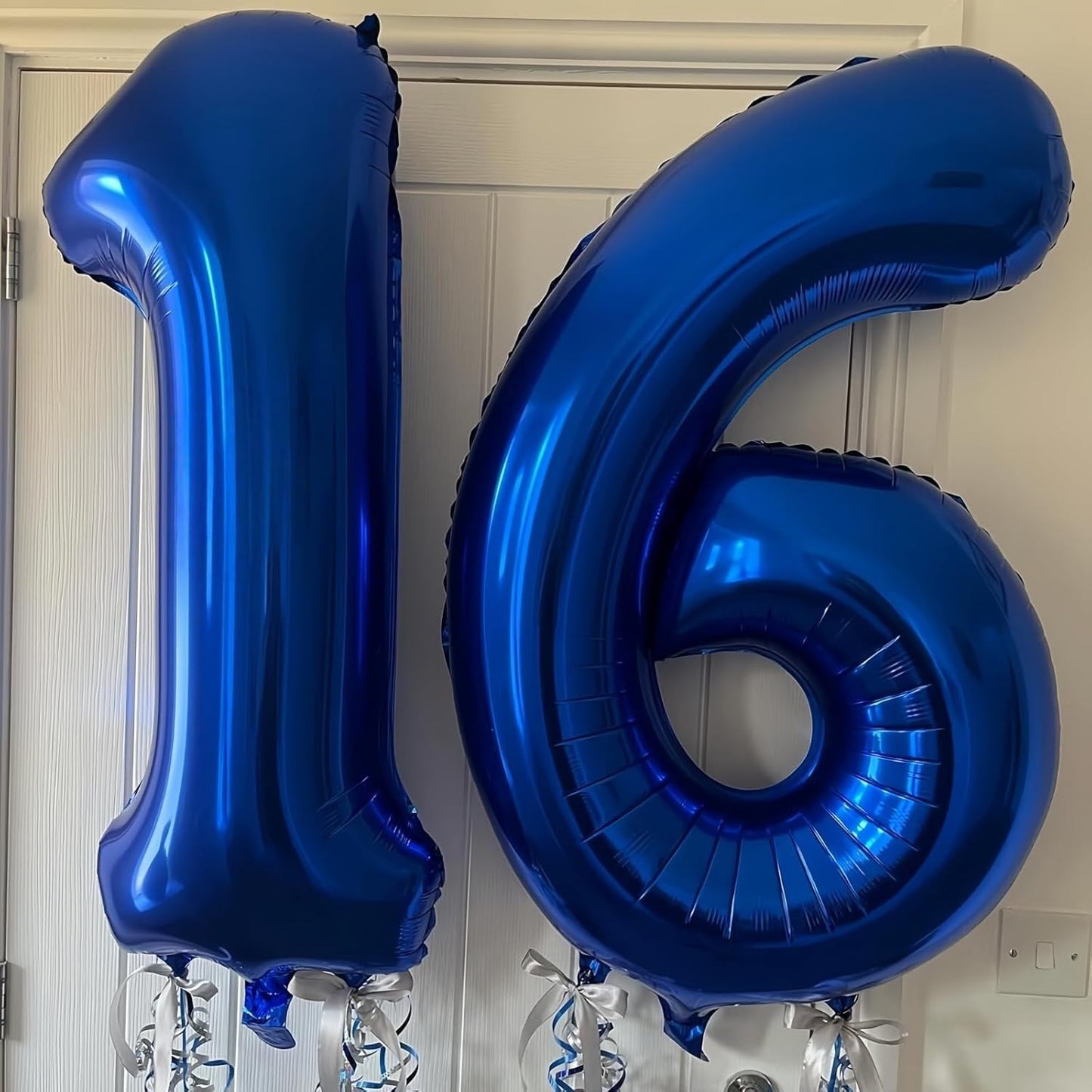Navy Blue 5 Balloon Number,40 Inch Number 5 Balloon Big Dark Blue 5 Foil Mylar Helium Balloon for Birthday Party Decorations