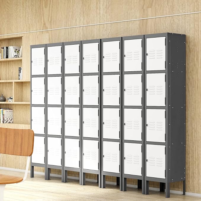 Metal Locker with 5 Doors, 5 Tier Locker Steel Employees Lockers, Tall Steel - Image 8