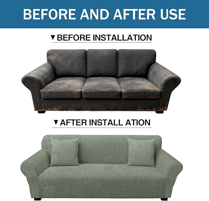 Sofa Slipcover with 2 Pillow Cover - Image 8