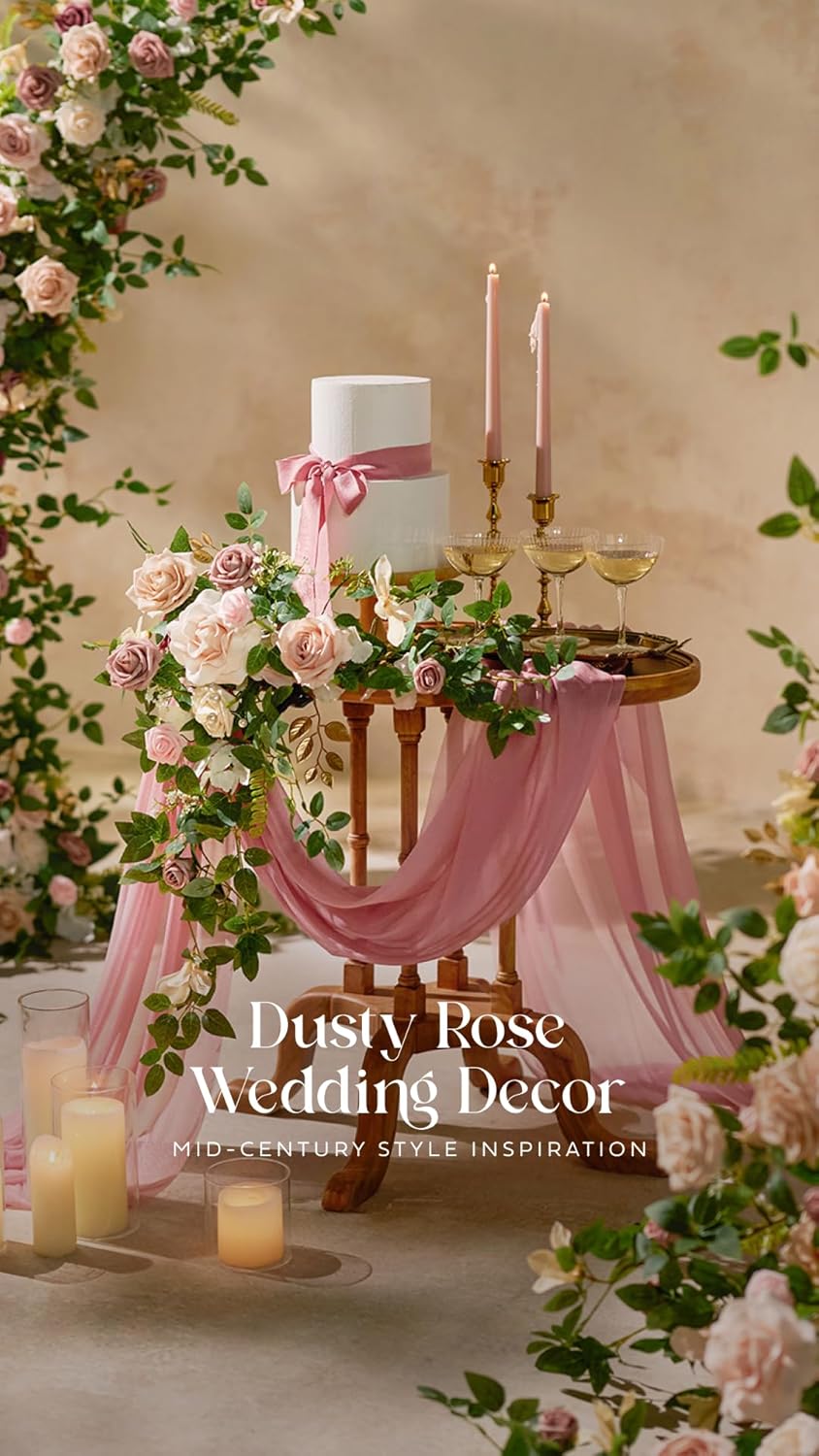 Ling's Moment Artificial Flowers, 25Pcs 3" Roses in Dusty Rose Shades, Realistic DIY Foam Floral Decor for Wedding Bouquets/Centerpieces, Outdoor Party Backdrops, Room/Table, and Garden/Pot Decoration