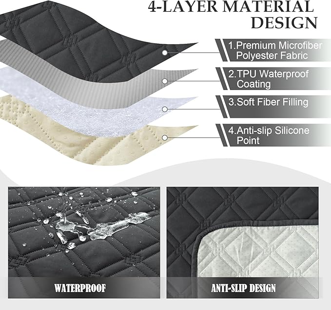Genina Waterproof Recliner Chair Covers, Recliner Cover - Image 7