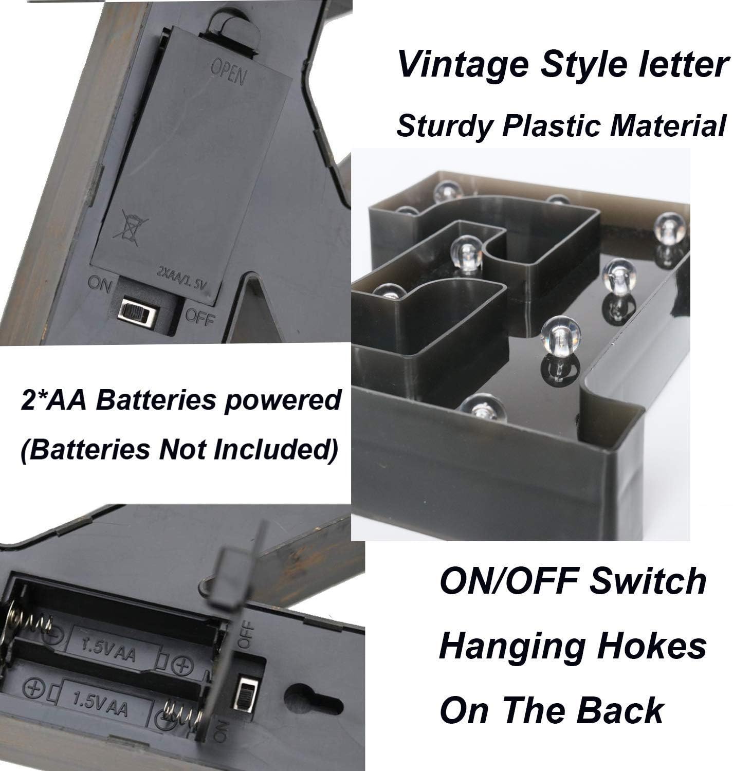 OYCBUZO Light Up Black Alphabet Marquee Letters Sign LED Marquee Number Lights Sign for Night Light Home Bar Christmas Lamp Birthday Party Wedding Decoration Q