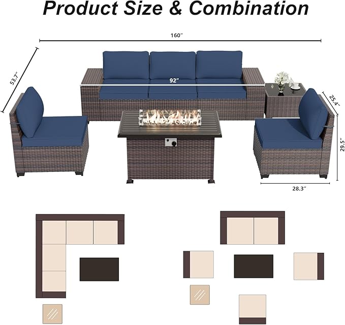 ALAULM 7 Pieces Patio Furniture Set - Image 6