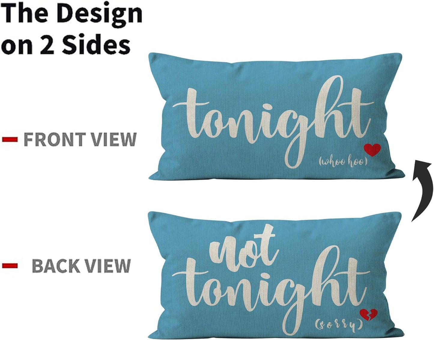 Mancheng-zi Bridal Shower Pillow Covers, Bachelorette & Wedding Gifts - Funny Throw Pillows for Bedroom (Blue, 12x20)