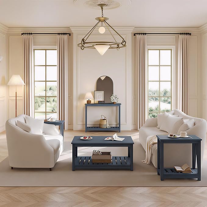 ChooChoo Farmhouse Console Table, Rustic Vintage Narrow Sofa Table - Image 7