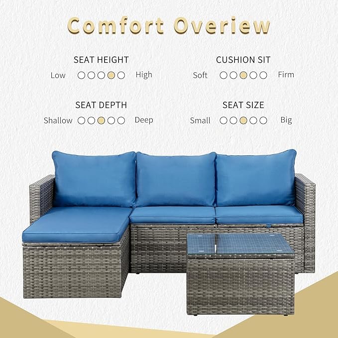 JAMFLY 3-Piece Outdoor Sectional Sofa Set - Image 7