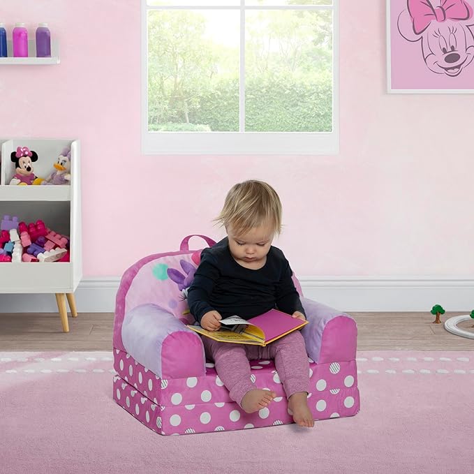 Delta Children - Minnie Mouse Cozee Buddy Flip-Out Kids Chair - Image 9