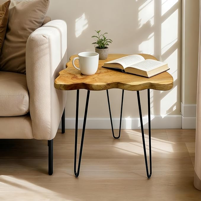 Natural Edge End Table, Live Edge Side Table - Image 8