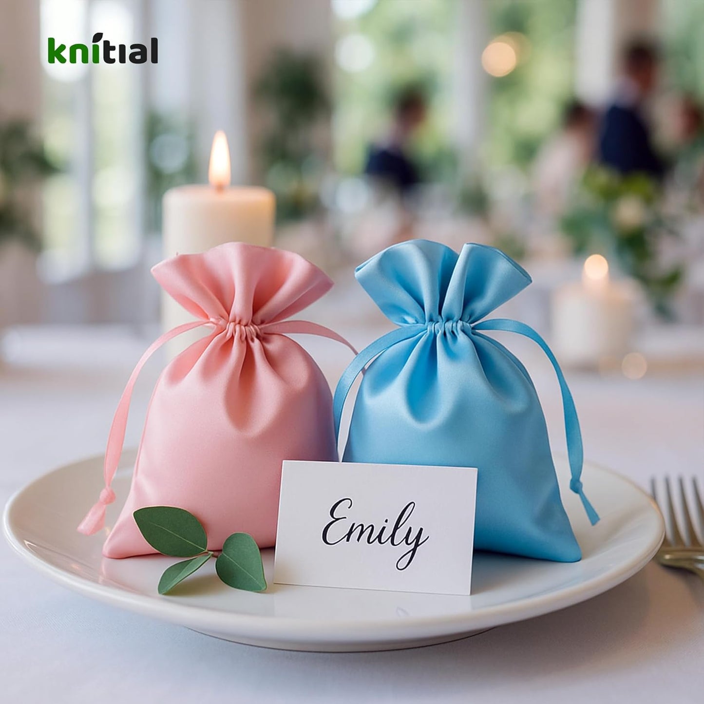 5" x 8" Purple Satin Gift Bags, Jewelry Bags, Wedding Favor Silky Drawstring Bags Baby Shower Christmas Gift Bags 50 per Pack