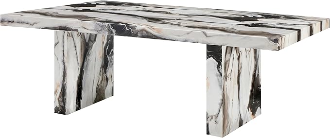 Roundhill Furniture Cavira Modern Faux Marble Dining Table - Image 9