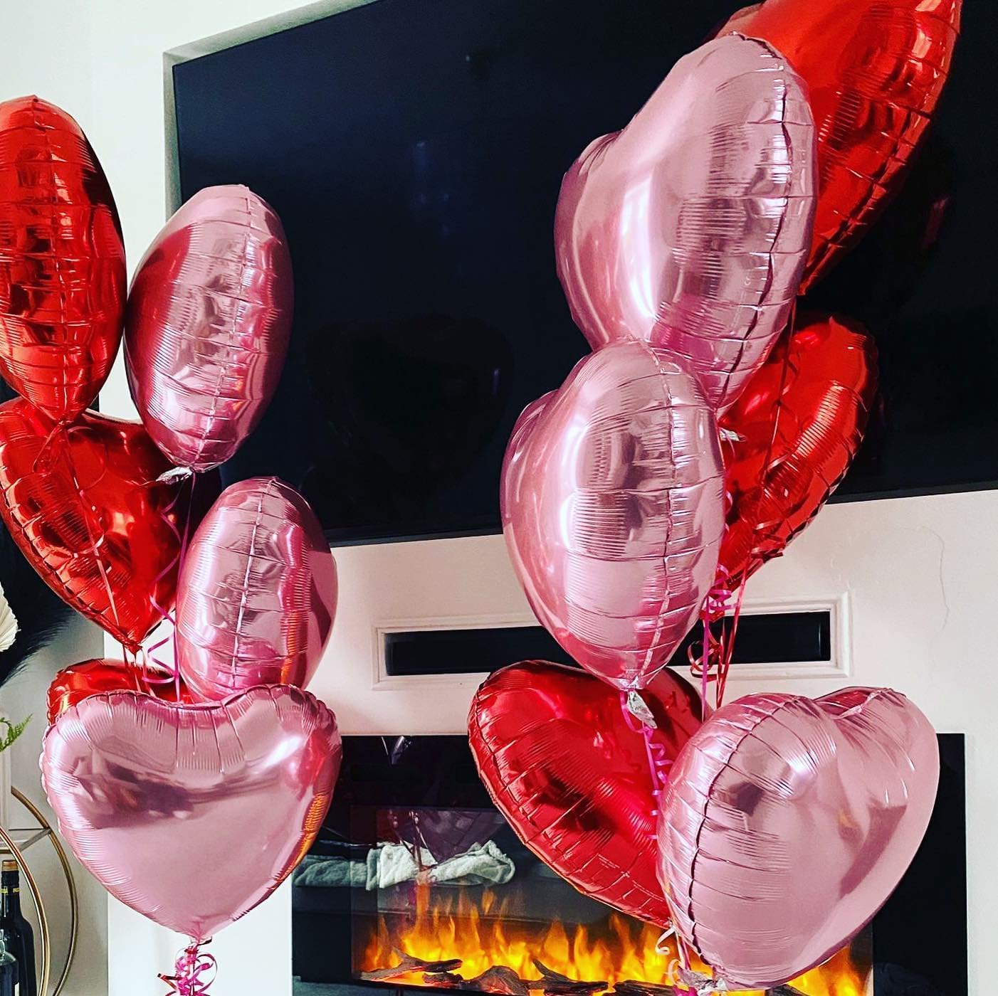 Pink Heart Balloons,12Pcs Light Pink Heart Shaped Foil Balloons,18Inch Pearl Pink Helium Polyester Film Balloon for Birthday Baby Shower Anniversary Wedding Party Decorations