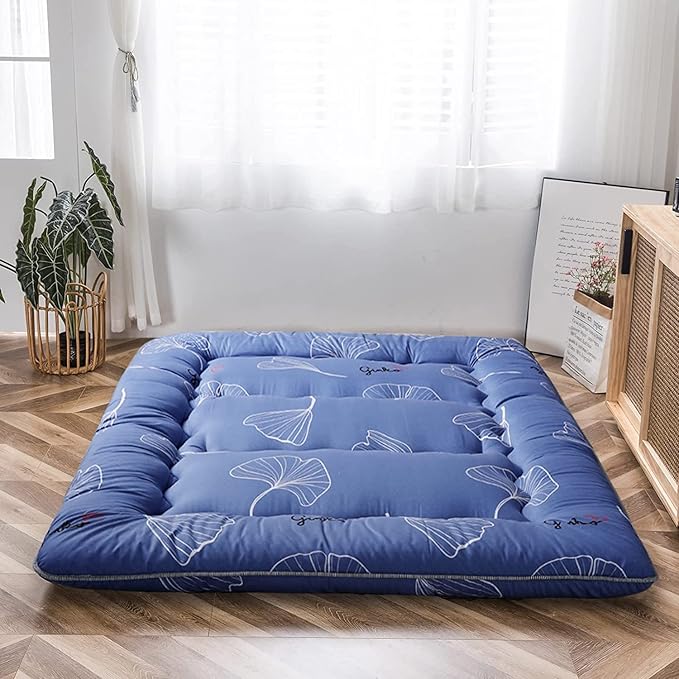MAXYOYO Leaf Printed Japanese Futon Floor Mattress, Thicken Sleeping Pad Floor - Image 6