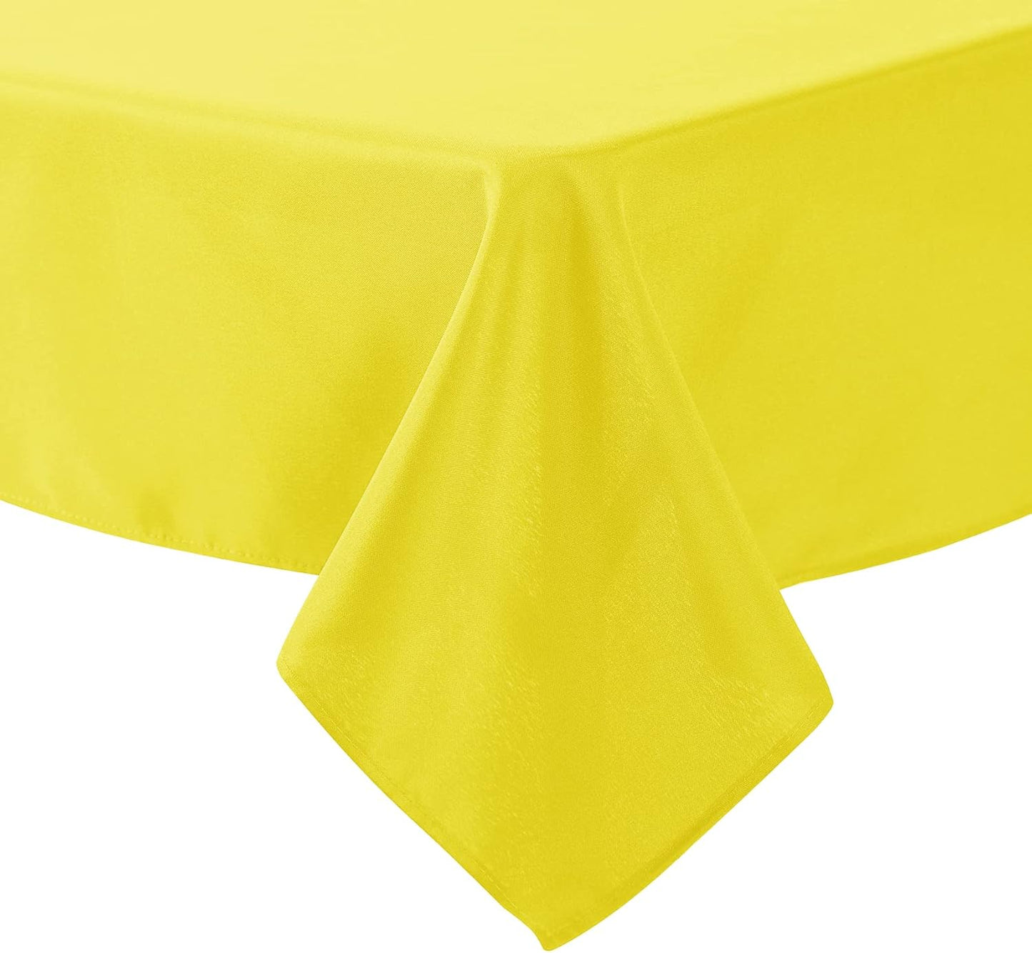 Cupuamon Square Tablecloth 90x90 inch Washable Polyester Fabric Table Cloth for Wedding Party Dining Banquet Decoration(90x90,Yellow)