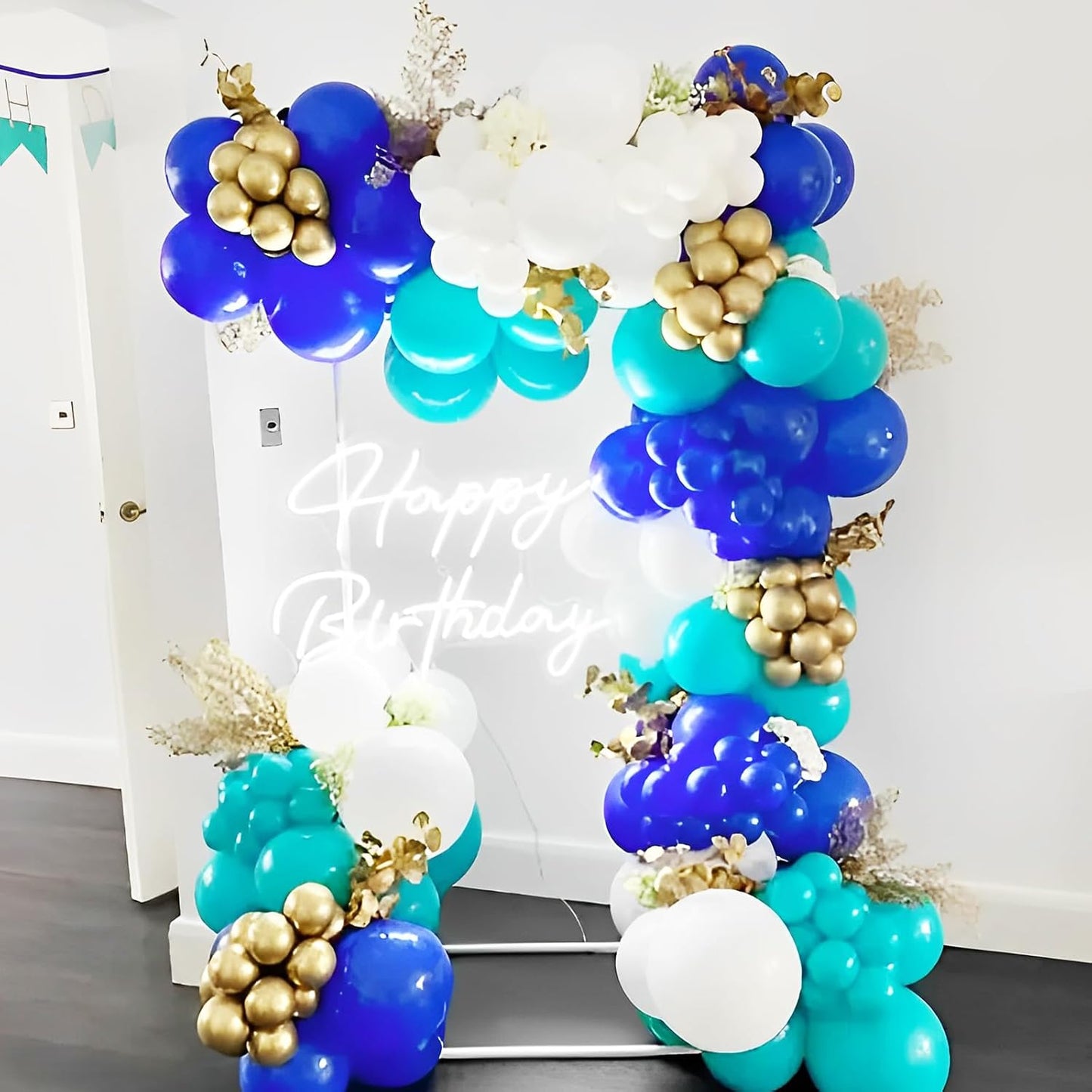 90pack Royal Blue Balloons Different Size 18/12/10/5 Inch Blue Balloon Garland Arch Kit for Graduation, Wedding, Birthday, New Year, Baby Shower, Baseball, Nautical Party Decorations