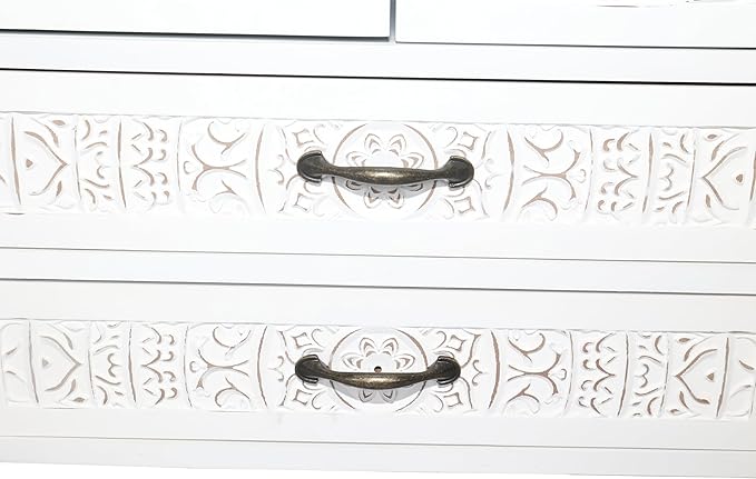 LKTART 48" Tall Vintage Sideboards Carved Wood Buffet Cabinet, Farmhouse Pantry - Image 9