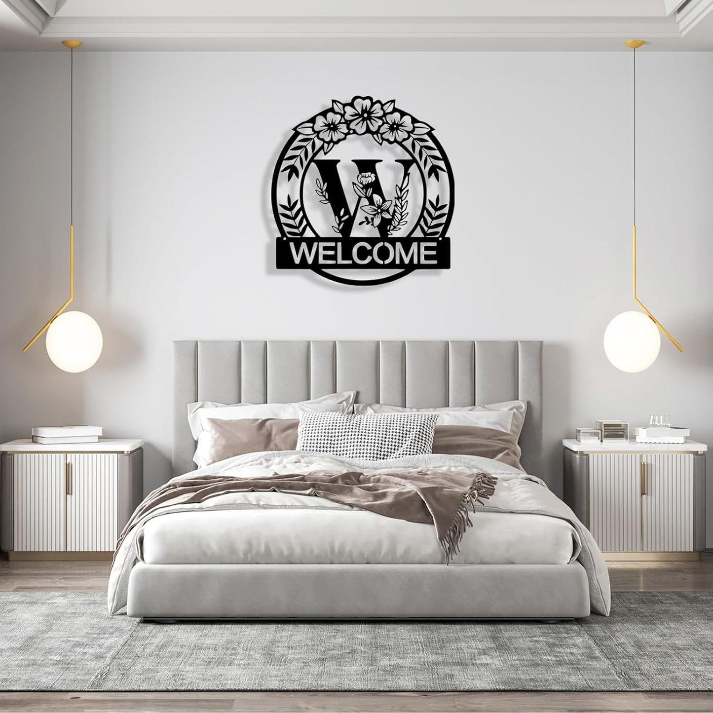 Custom Metal Name Sign, Personalized Family Last Name Signs for Home, Split Letter Monogram Wall Art Decor, Customized Metal Signs for Outdoor, Personalized Wedding Housewarming Gift