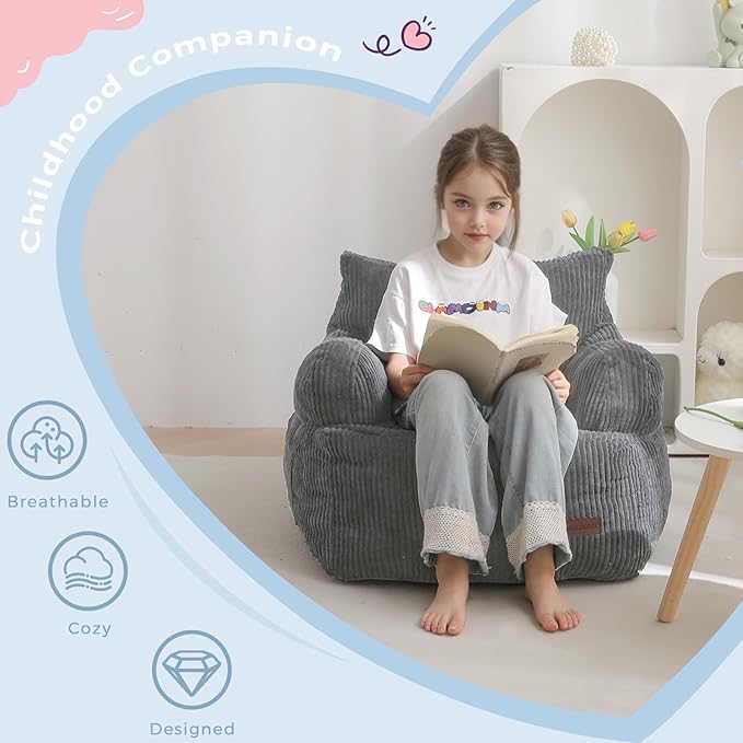 MAXYOYO Kids Bean Bag Chair, Stuffed Toddler Bean Bag Sofa - Image 8