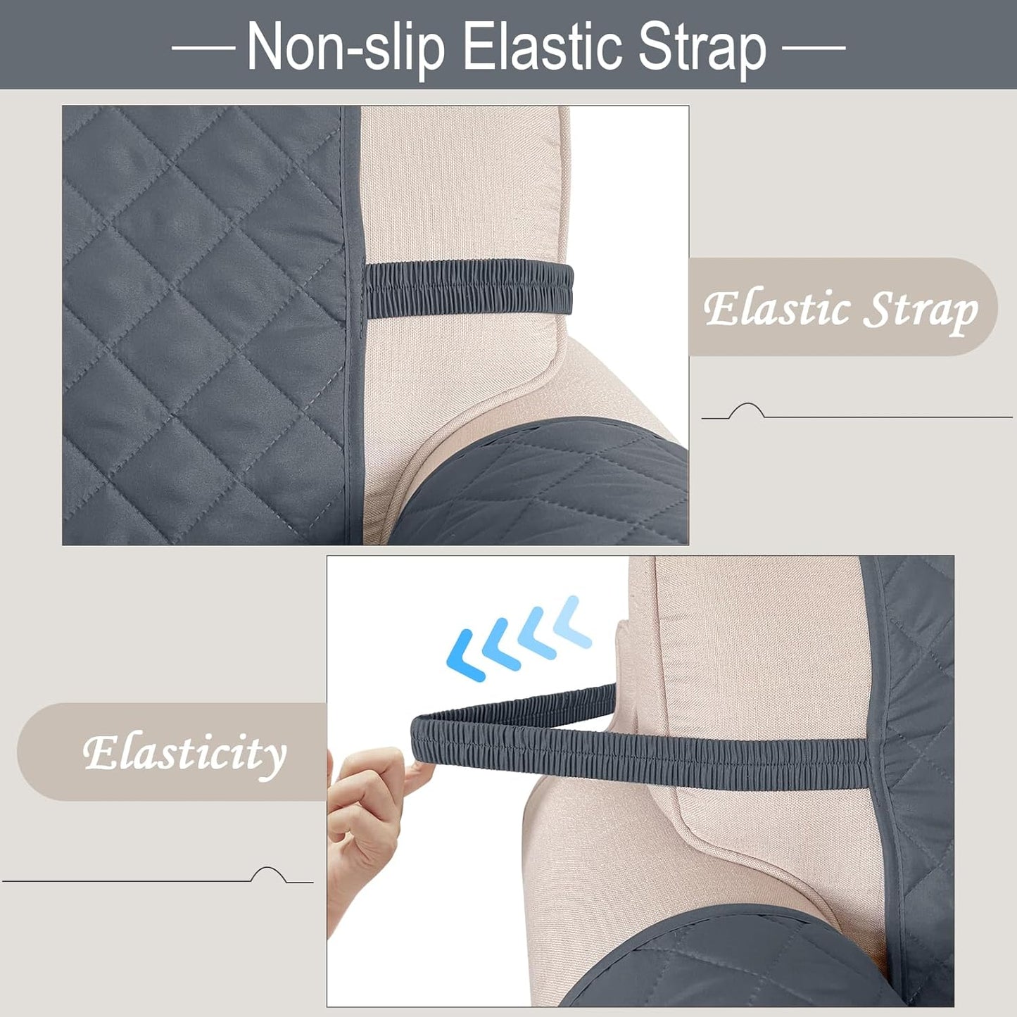 Reversible Loveseat Sofa Covers Couch Cover Furniture Protector(Loveseat Small,Dark Blue/Dark Blue)