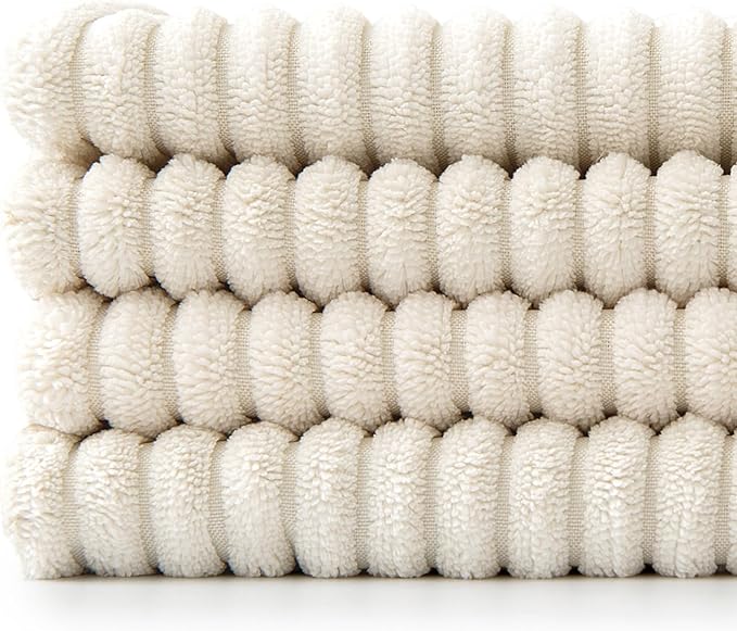 MIULEE Beige Throw Pillow Covers 16x16 Inch Set of 4 Boho Patchwork Cushion - Image 8