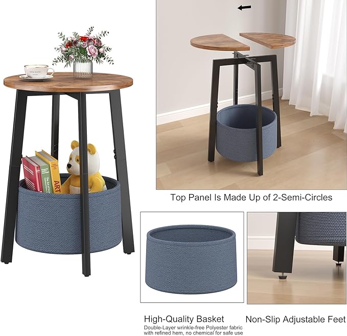 sthmec Small Round Side End Table - Image 7