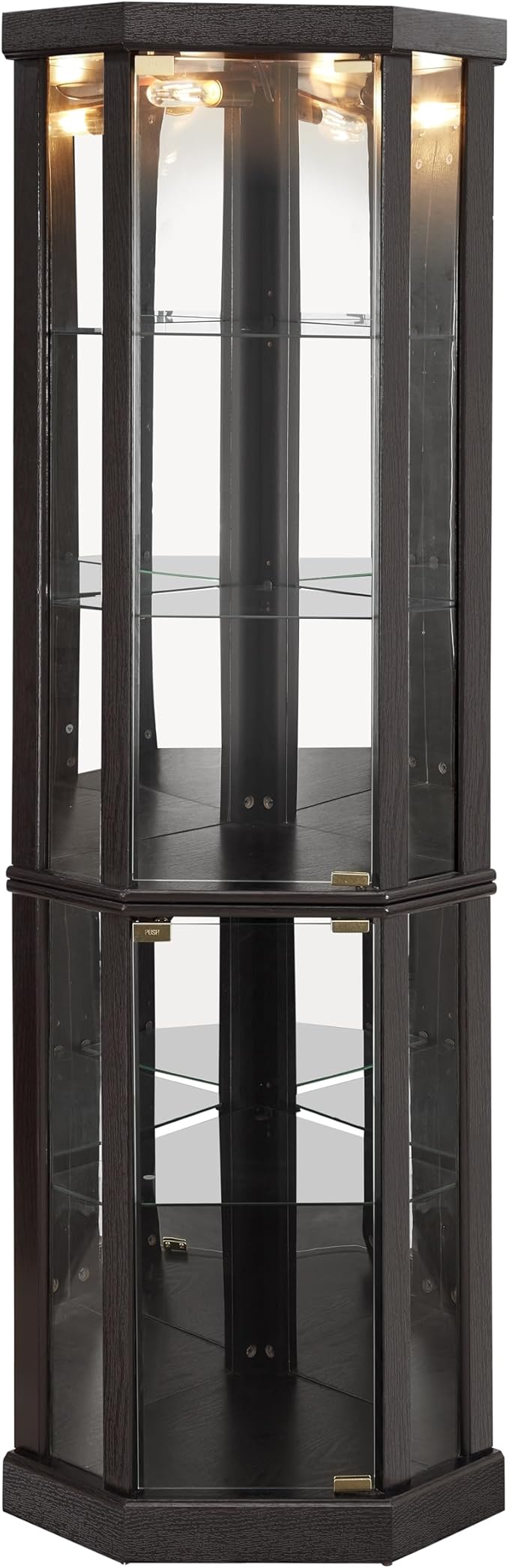 Corner Curio Cabinet, 150lbs Heavy Duty Glass Display Cabinet - Image 7