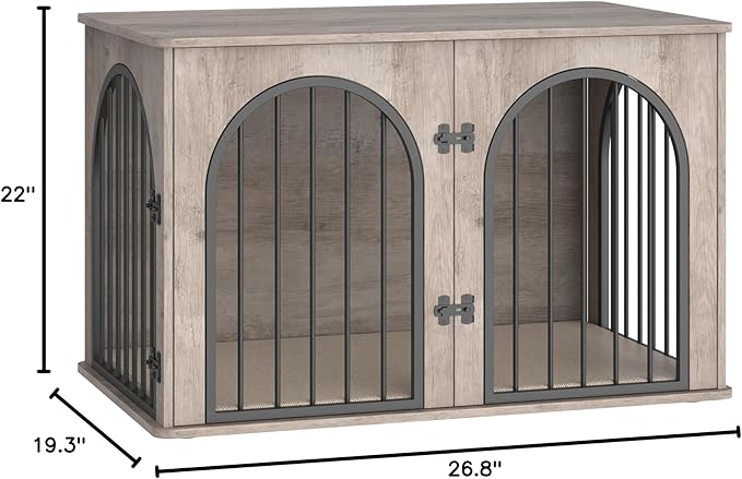 Hzuaneri 26.8'' Wooden Dog Crate Furniture, Indoor Dog Kennel Dogs Cage - Image 10