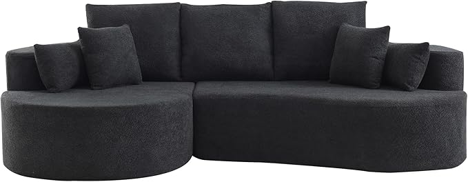 106'' Sectional Curved Sofa Sponge Couch - Image 7