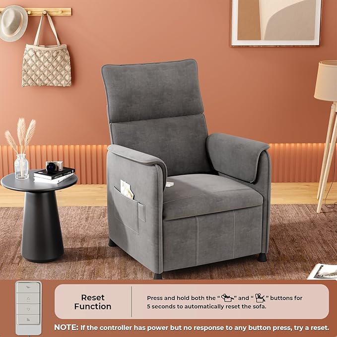 Recliner Chair,Electric Adjustable Chenille Recliner - Image 9