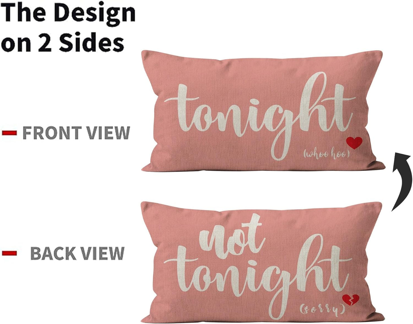 Mancheng-zi Bridal Shower and Wedding Gift - 12x20 Pillow Cover for Bride to Be - Funny Throw Pillows for Bedroom (Pink)