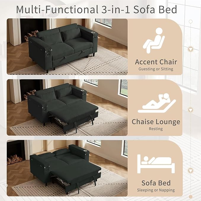 Auvsoce 66.4" Loveseat Sofa, Modern Couches - Image 6