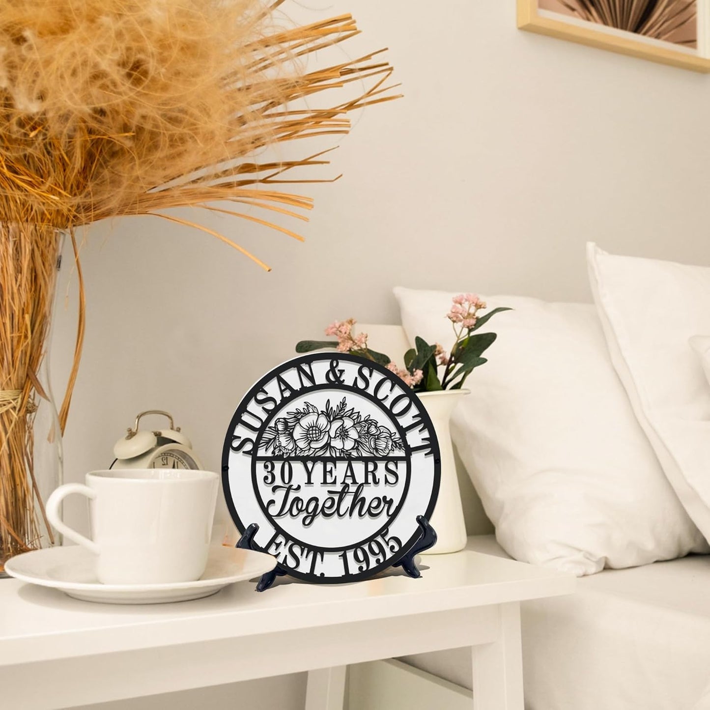 Personalized Christmas Gifts 2025 Best Housewarming Gifts Custom 50th or Any Year Wedding Anniversary Metal Sign Wedding Gifts Personalized Metal Name Signs Monogram Wall Decor