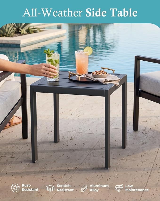 Ciokea Aluminum Foldable Lounge Chairs Set of 4 - Image 8