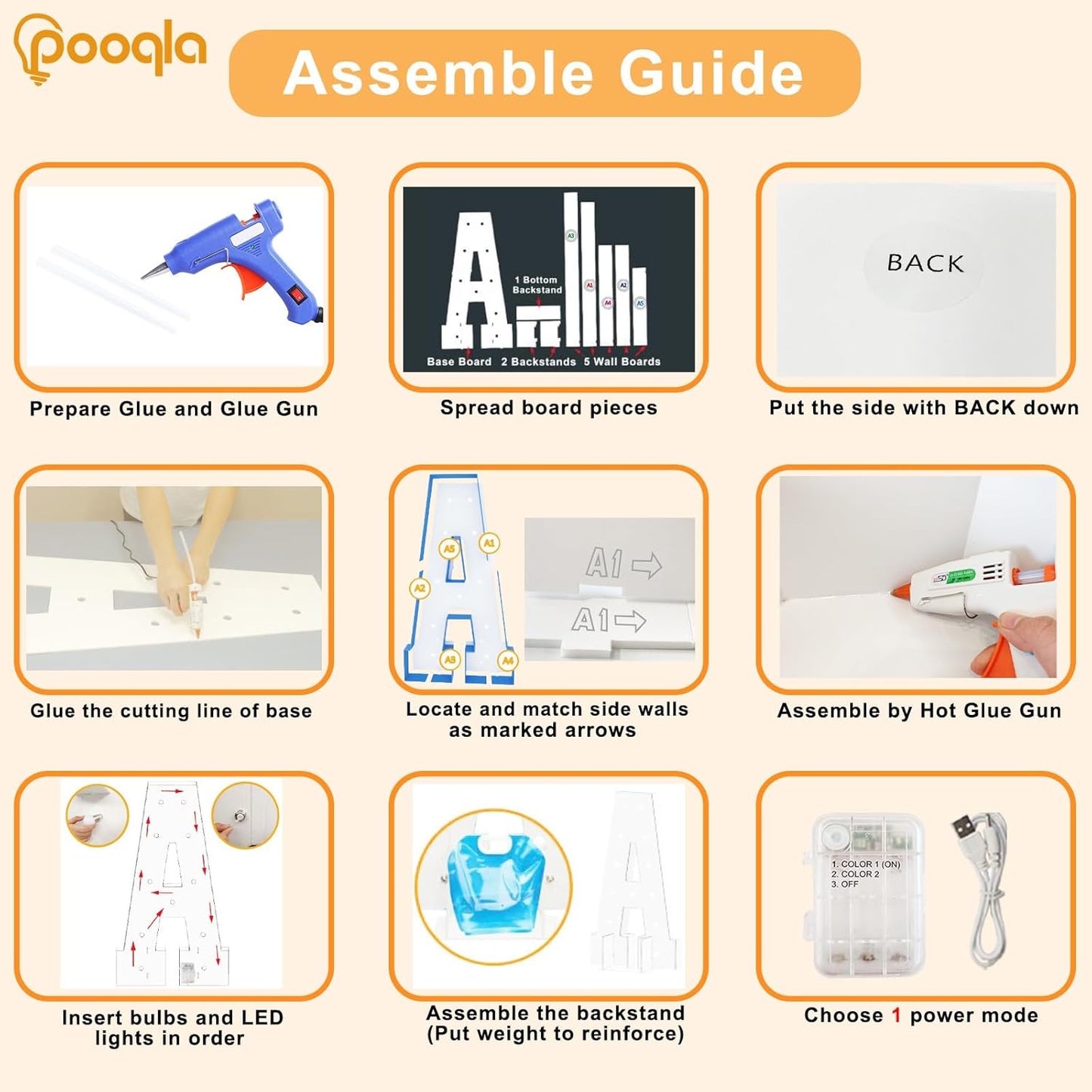 Pooqla 4 FT Light Up Marquee Numbers, Cool White and Warm White LED Large Lighted Marquee Numbers, Giant Mosaic Light Up Numbers for Balloons 3rd 13th 30th Birthday Party Decoration, LED Number 3