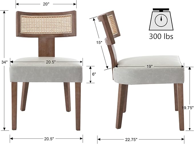 VESCASA Faux PU Leather Upholstered Dining Chairs - Image 6