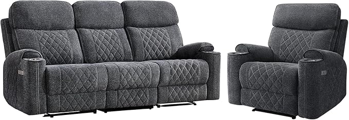 HAOMARKETS 2-Piece Electric Recliner Sofa Set - Image 8