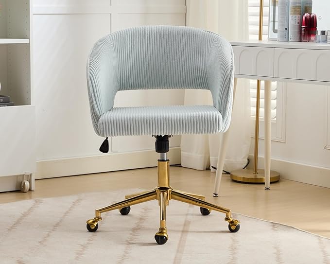 KCC Home Office Chair Swivel Desk Chair Accent Armchair Upholstered Modern - Image 9