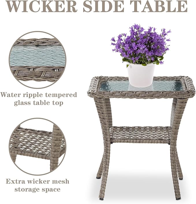 Belord 6 Pieces Wicker Patio Conversation Sets - Image 9