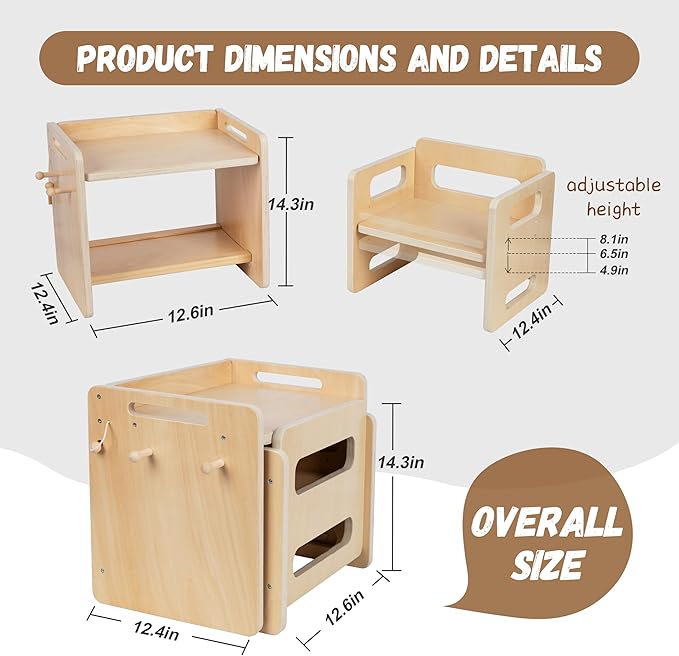 bpmfkid Montessori Weaning Table and Chair Set - Image 7