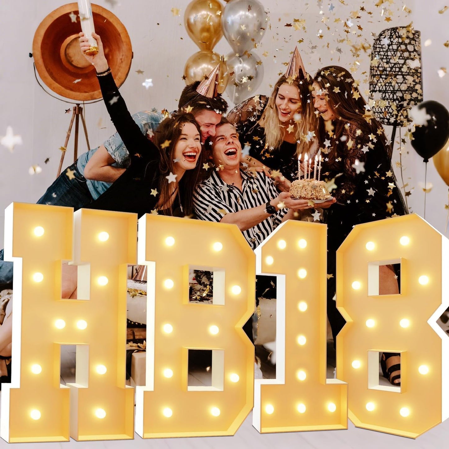 3FT LED Light Up Marquee Letter I – DIY Party Decor for Wedding, Birthday, Baby Shower, Christmas, Anniversary – 36 Inch Tall Alphabet Sign for Home, Stage, Photo Booth, Café, Classroom