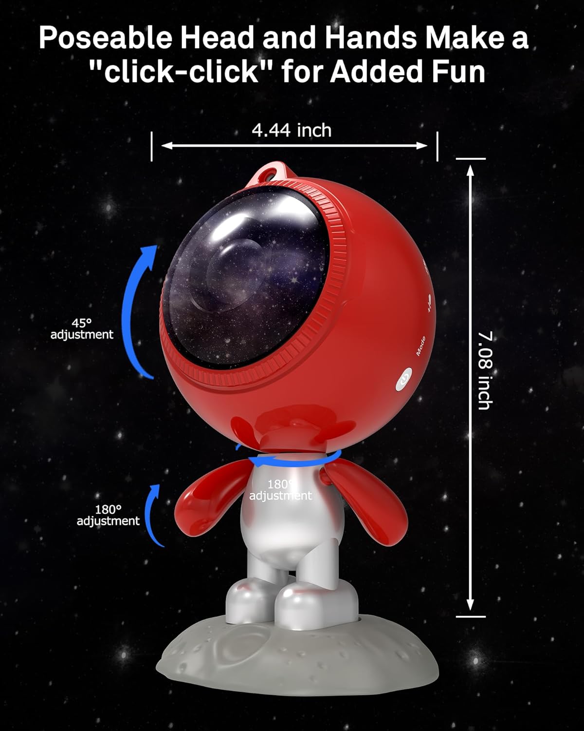 AIRIVO Astronaut Galaxy Projector, Star Projector for Bedroom, Robot Galaxy Projector Night Light for Kids, Bluetooth Speaker Ceiling Projector, Room Decor Gifts for Adults, Teens, Christmas