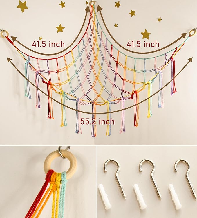 Stuffed Animal Hammock Corner Storage Net Cute Preppy Trendy Stuff Gifts - Image 6