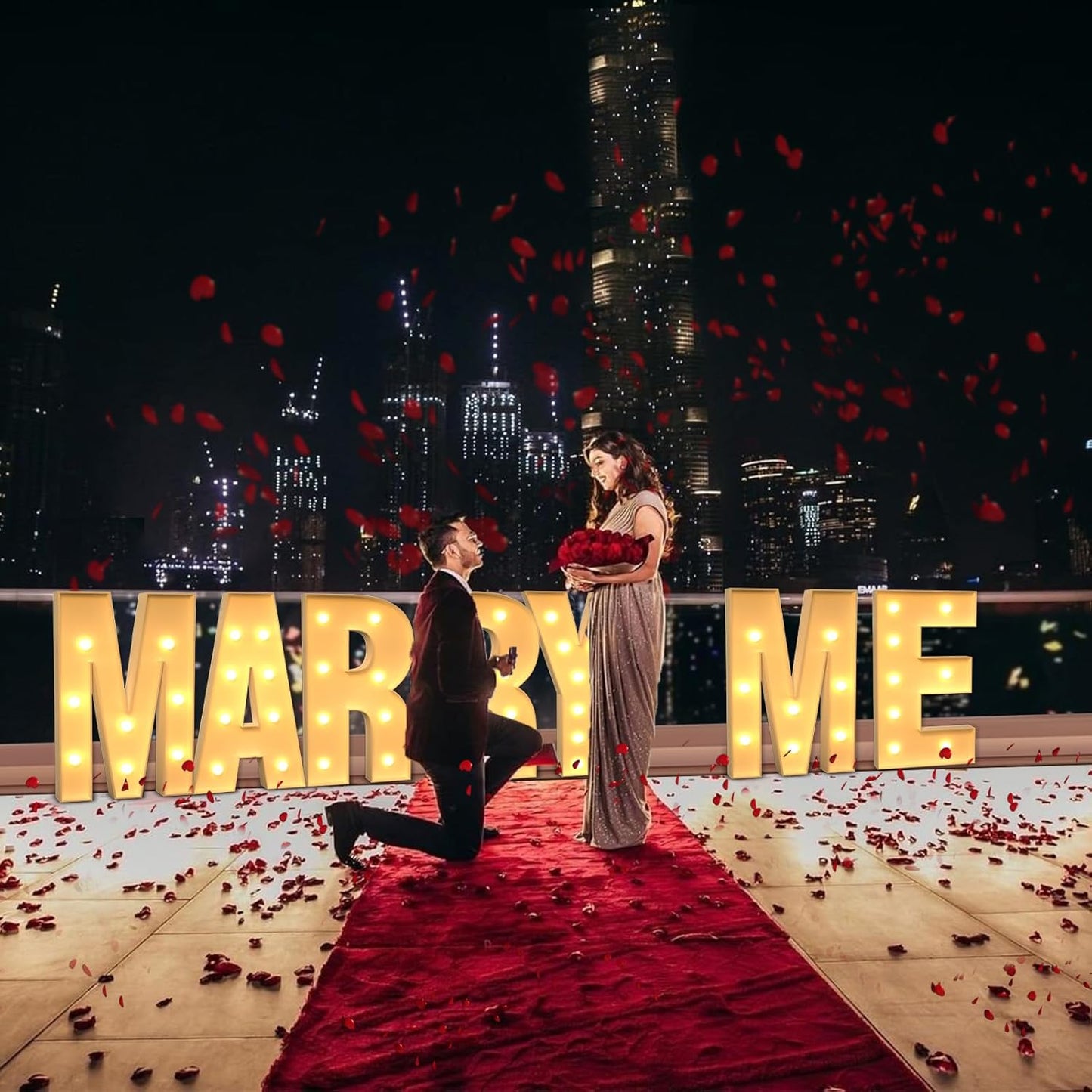 Marquee Letters 4 Feet Tall Large Light Up Letters U Happy Birthday Decorations Marry Me Engagement Party Decor Yellow Light Birthday Decorations Balloon Arch Kit Foam Sign U