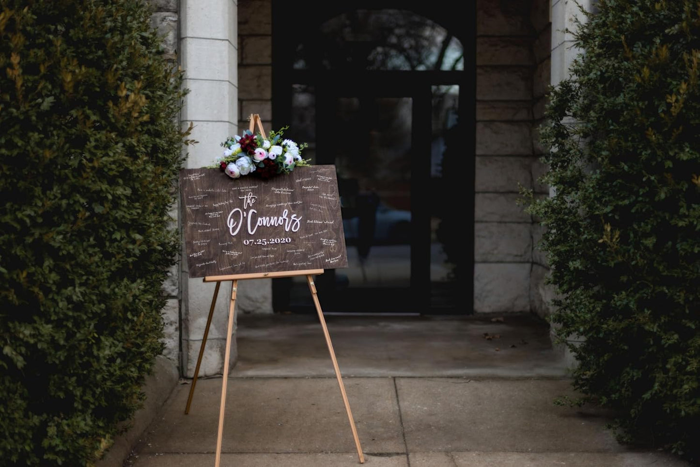 Personalized Last Name Guest Book, Unique Guest Book Sign, Custom Alternative Guest Book, Wooden Guest Book, Wedding Ceremony Guestbook Sign (Design 4)