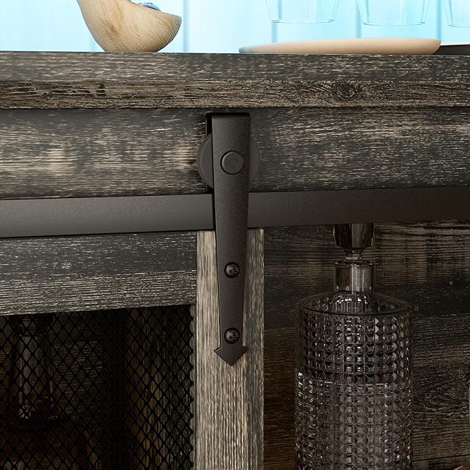 HOMCOM Farmhouse Coffee Bar Cabinet - Image 9